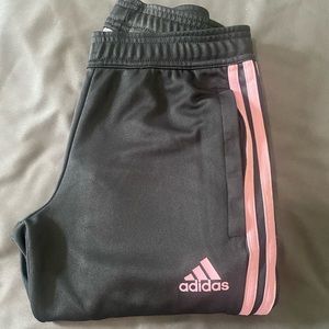 2XS, Dark gray/Pink, Adidas joggers.